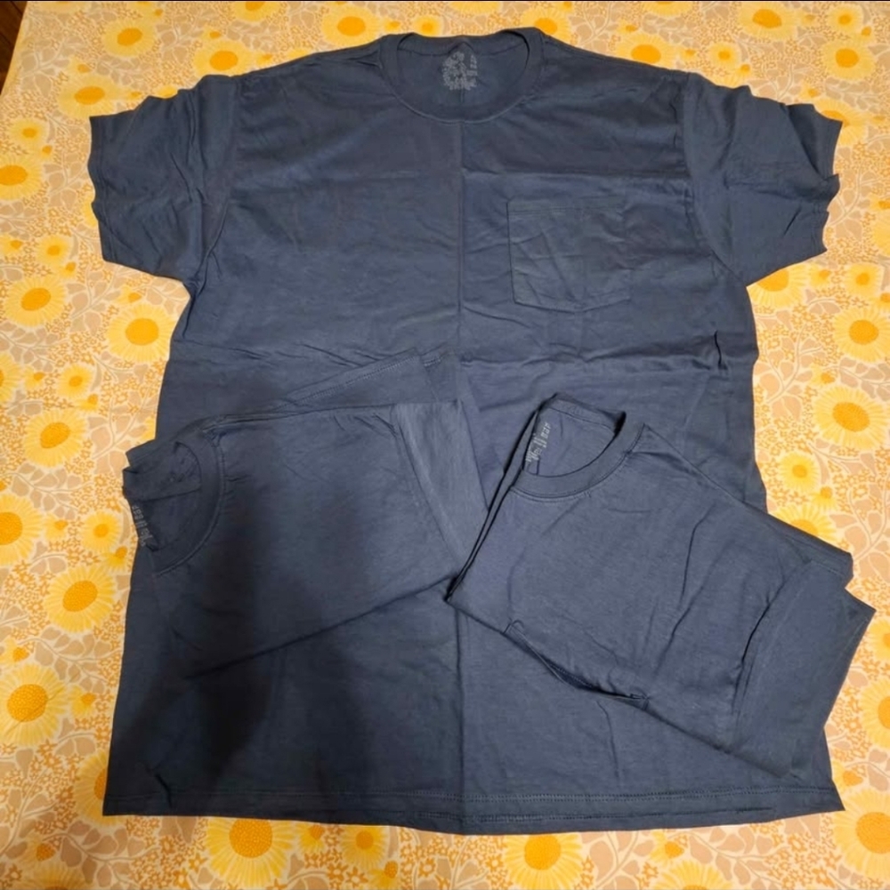 Mens Fruit Of The Loom Tshirts * Set Of 3 * Size XL * Blue